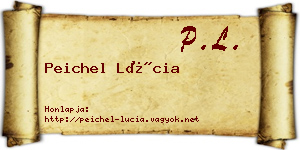Peichel Lúcia névjegykártya